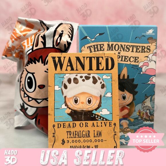 Labubu TRAFALGAR LAW POP MART - The Monsters x One Piece Figure Toy Doll - Picture 1 of 7